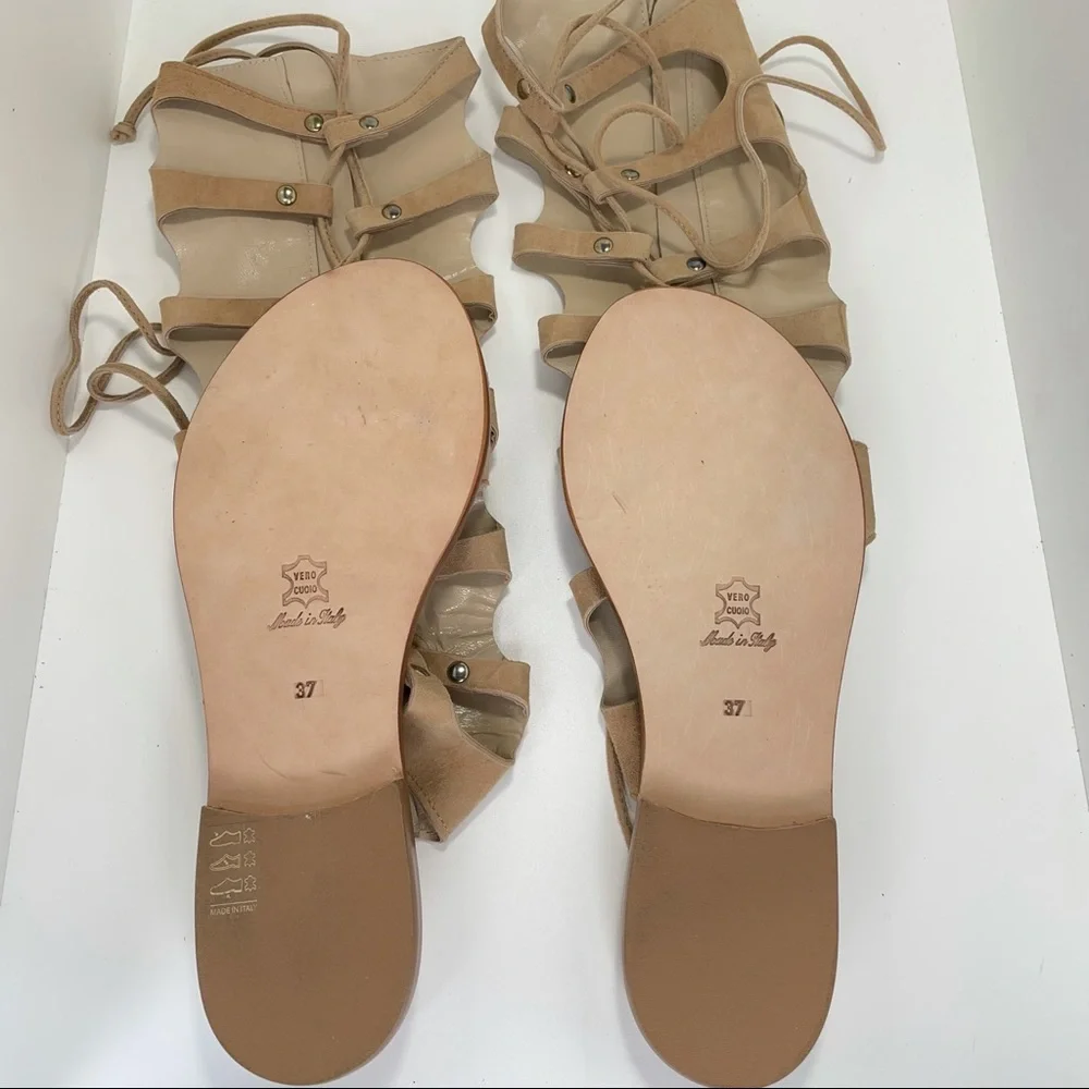 ❎SOLD Cornetti Gladiator Sandals Lace Up Leather Slides Italian Conca EU 37 - Picture 11 of 13